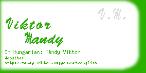 viktor mandy business card